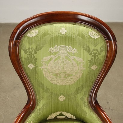 Paire de Fauteuils en Style Louis Philippe Acajou Italie XXe Siècle