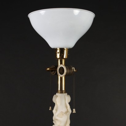 Stehlampe Art Déco Alabaster Italien 1930er-1940er