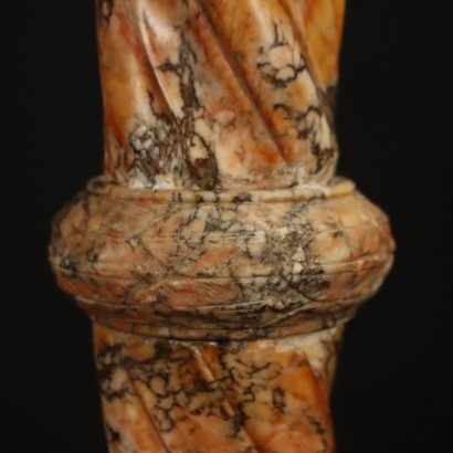 Antiquitäten, Steine, Antiquitäten aus Stein, antike Steine, antike italienische Steine, antike Steine, neoklassizistische Steine, Steine aus dem 19. Jahrhundert, Stehlampe aus Marmor und Alabaster