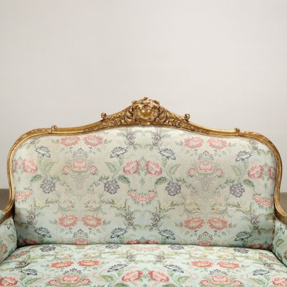 Sofa Neo-Rococo Style Carved Wood Italy XIX Century