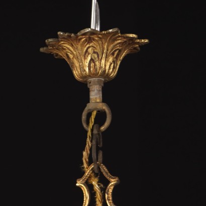 Chandelier Bronze Italy XX Century