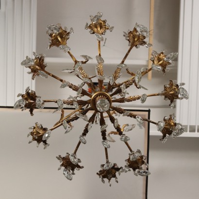 Chandelier Bronze Italy XX Century