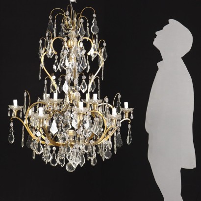 Chandelier Brass Italy XX Century