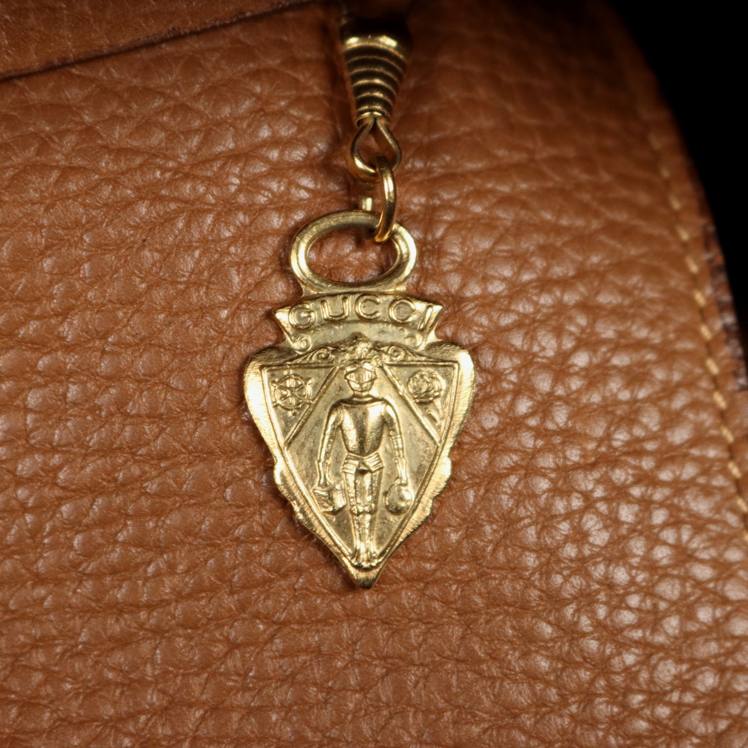 Gucci Borsa Vintage Secchiello Tracolla Firenze Anni 70 Pelle marrone