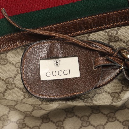 Sac Vintage Gucci Monogram Cuir Italie Années 1950-1960
