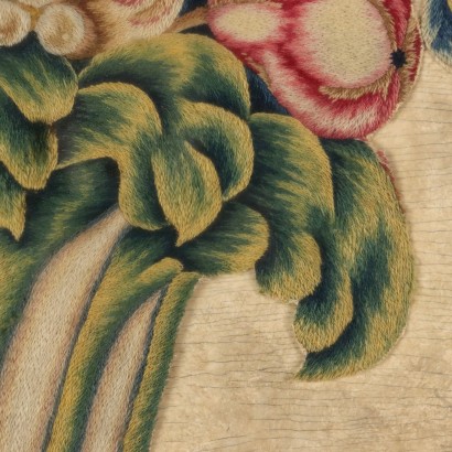 arte, arte italiana, pittura antica italiana,Ricamo con Composizione con Frutta e F,Composizione con frutta e fiori