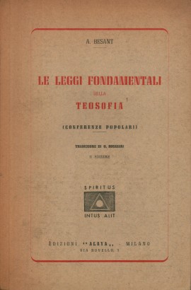 Le leggi fondamentali della teosofia