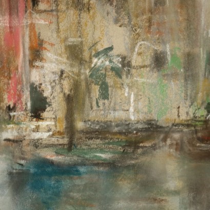 arte, arte italiano, pintura italiana del siglo XX,Pintura con un vistazo al canal de Venecia%,Pintura con un vistazo al canal de Venecia%,Pintura con un vistazo al canal de Venecia%,Pintura con un vistazo al canal de Venecia%