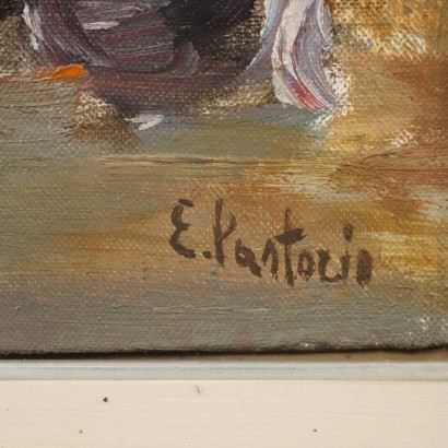 E. Pastorio Oil on Canvas Board Italy 1973