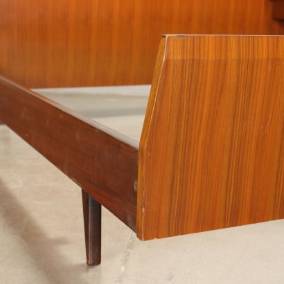 Doppelbett Exotisches Holz Italien 1960er