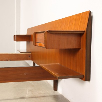 Doppelbett Exotisches Holz Italien 1960er