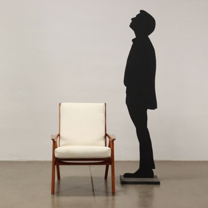 Fauteuil Hêtre Italie Années 1950