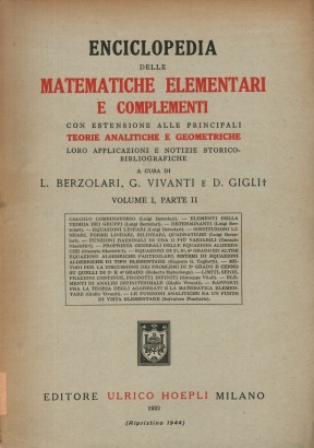 Enciclopedia delle matematiche elementari (Volume I, parte II)