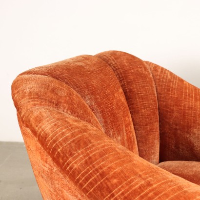 Pair of Armchairs Velvet Italy 1950s