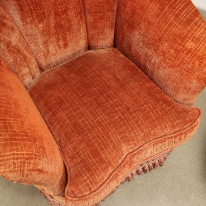 Pair of Armchairs Velvet Italy 1950s