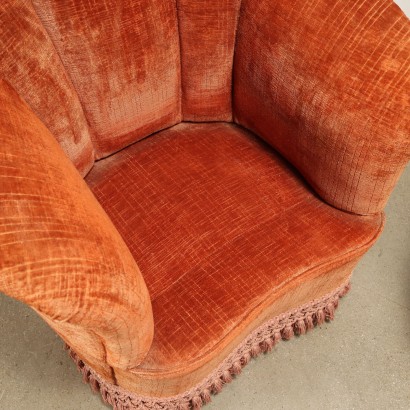 Pair of Armchairs Velvet Italy 1950s