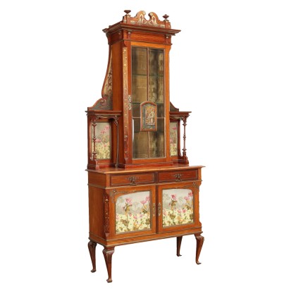 Vitrine Jugendstil Mahagoni Italien XIX Jhd