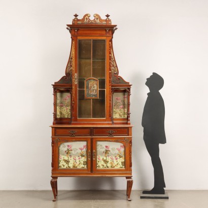 Vitrine Art Nouveau Acajou Italie XIXe Siècle