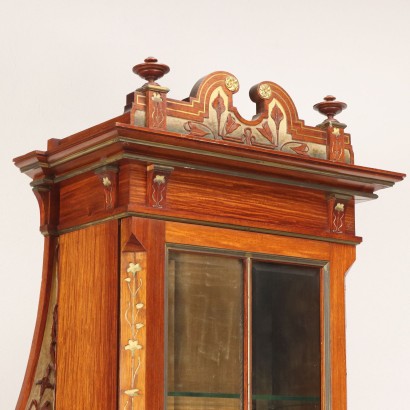 Vitrine Jugendstil Mahagoni Italien XIX Jhd