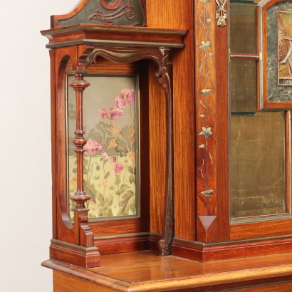 Vitrine Art Nouveau Acajou Italie XIXe Siècle