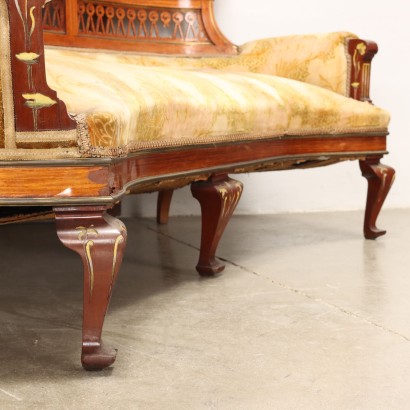 antiques, sofas, antique sofas, antique sofas, antique Italian sofas, antique sofa, neoclassical sofa, 19th century sofa, corner sofa, corner sofa, corner sofa with mirror stand, sofa with mirror stand and console