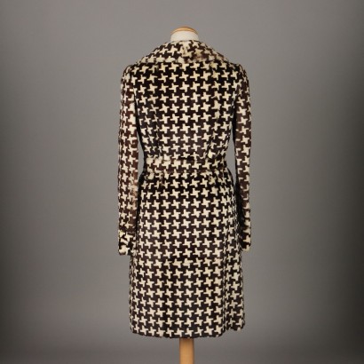 Coat Printed Fur Size 10 Italy 1970s