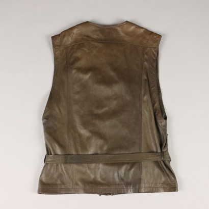 Vintage Gucci Men\'s Gilet Leather Size 42 Italy