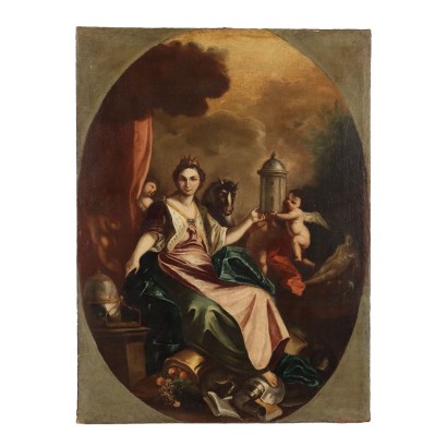 Dipinto con Allegoria dell'Europa XVIII secolo