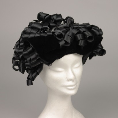 sombrero negro de la vendimia