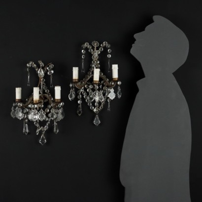 Wall Lamps Glass Italy XX Century