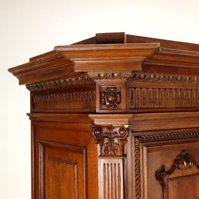 Armoire Style Néo-Renaissance Noyer Italie XXe Siècle