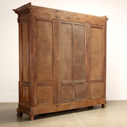 Armoire Style Néo-Renaissance Noyer Italie XXe Siècle