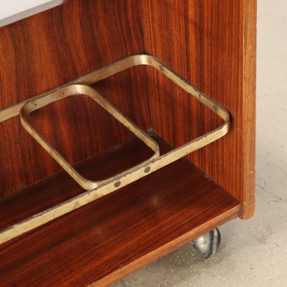 Service Trolley Exotic Wood Italy 1960s