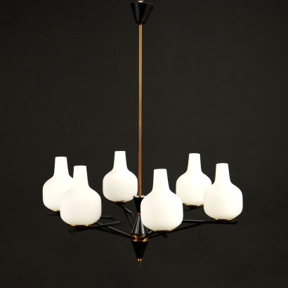 modernariato, modernariato di design, lampadario, lampadario modernariato, lampadario di modernariato, lampadario italiano, lampadario vintage, lampadario anni '60, lampadario design anni 60,Lampada Anni 50-60