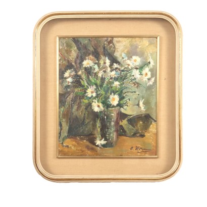 art, art italien, peinture italienne du XXe siècle, Emilio Hermann, Fleurs, Emilio Hermann