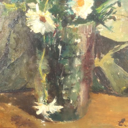 arte, arte italiana, pittura novecento italiana,Emilio Hermann,Fiori,Emilio Hermann