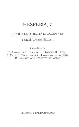Hesperìa, 7 - Studi sulla grecità di Occidente