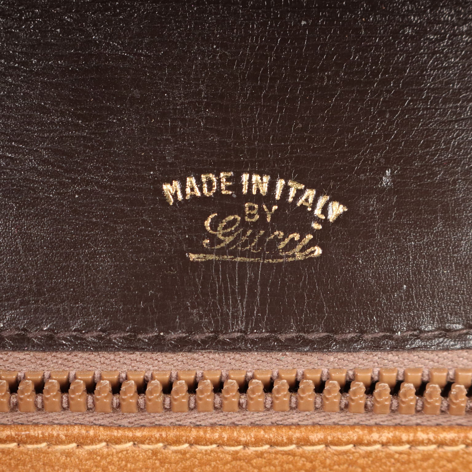 Gucci Borsa Vintage Firenze Anni 50 Pelle marrone Chiusura nel manico