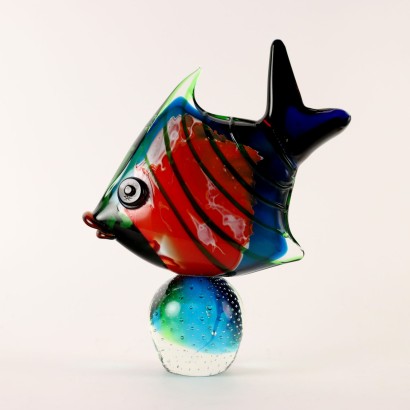 Poisson Sculpture en Verre de Murano Italie Années 80