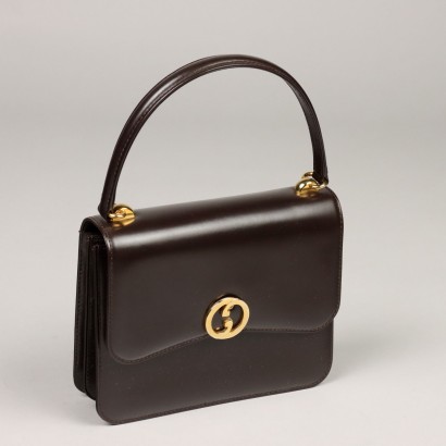 Vintage Gucci Handbag Leather Italy 1960s