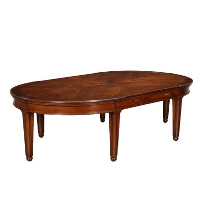 Grande Table Ovale Noyer Italie XIXe Siècle