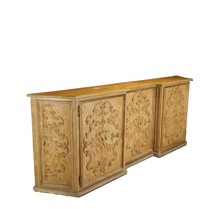 antiquariato, credenza, antiquariato credenza, credenza antica, credenza antica italiana, credenza di antiquariato, credenza neoclassica, credenza del 800,Credenza Scantonata Laccata in Stile