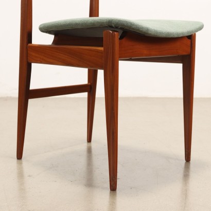 Group of 4 Wooden Chairs Italy 1950s-1960s