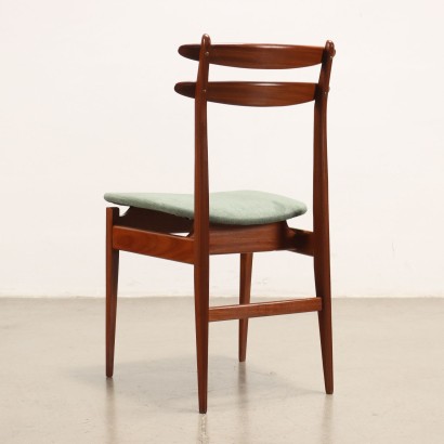 Groupe de 4 Chaises Bois Italie Années 1950-1960