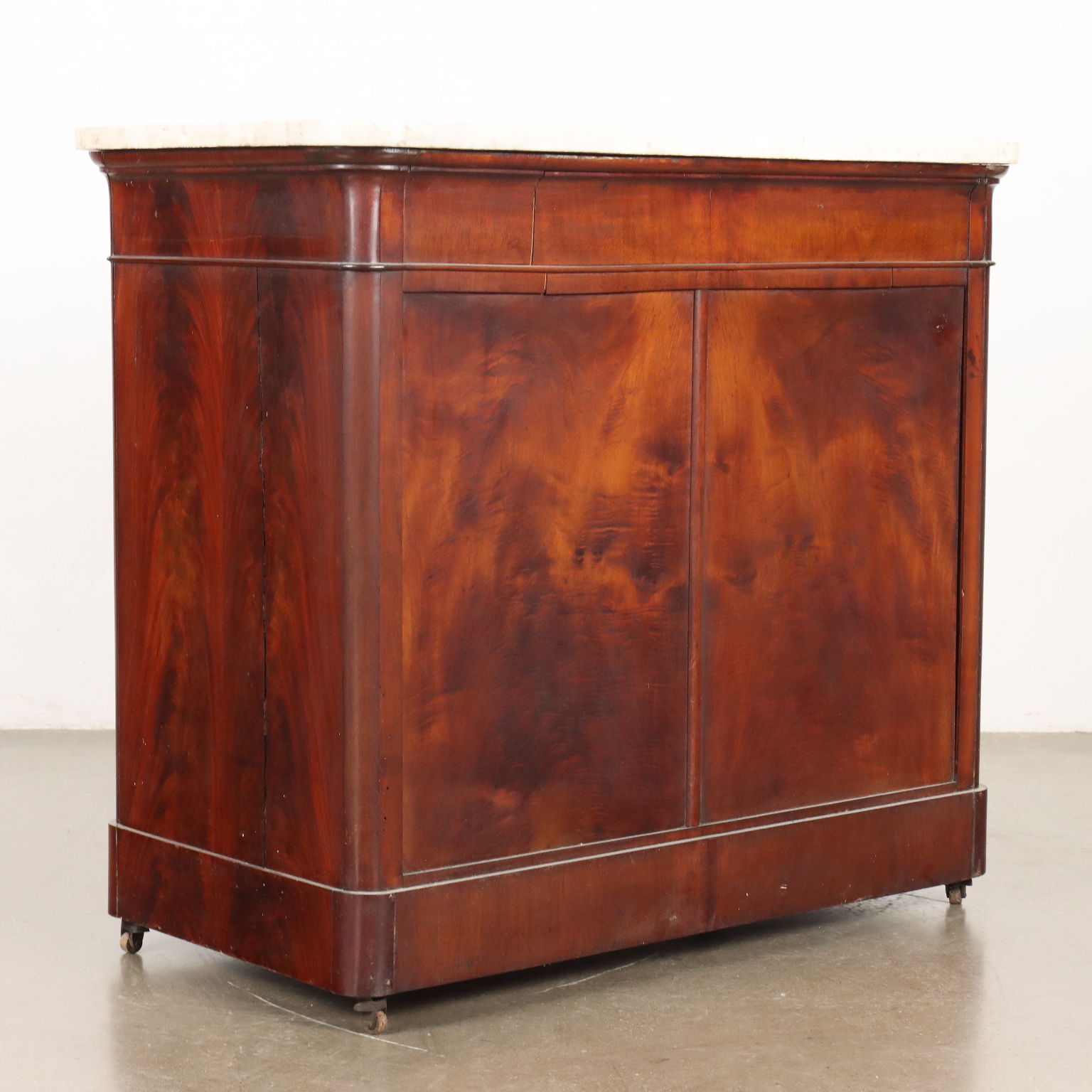 Antique Vanity Table Charles X Mahogany Veneer XIX Century