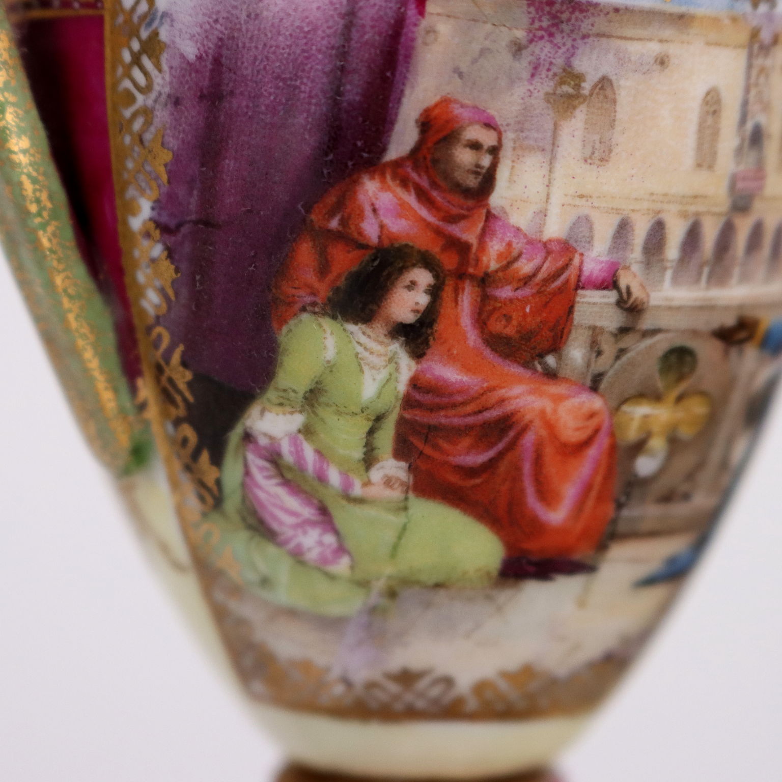 Antique Vase K.M. Schellenberg Porcelain Germany XIX Century