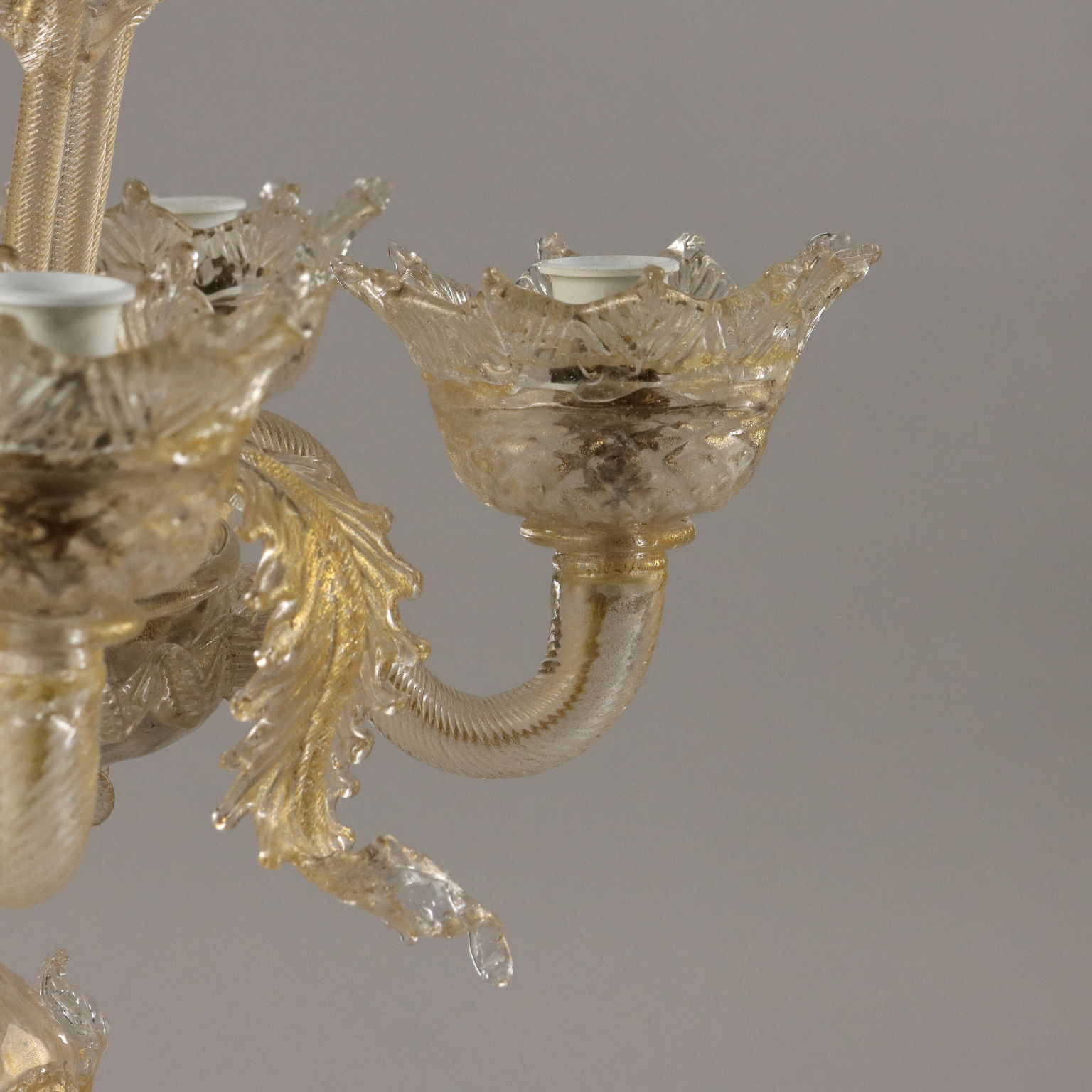 Antique Girandole Lamp Murano Glass Italy XX Century