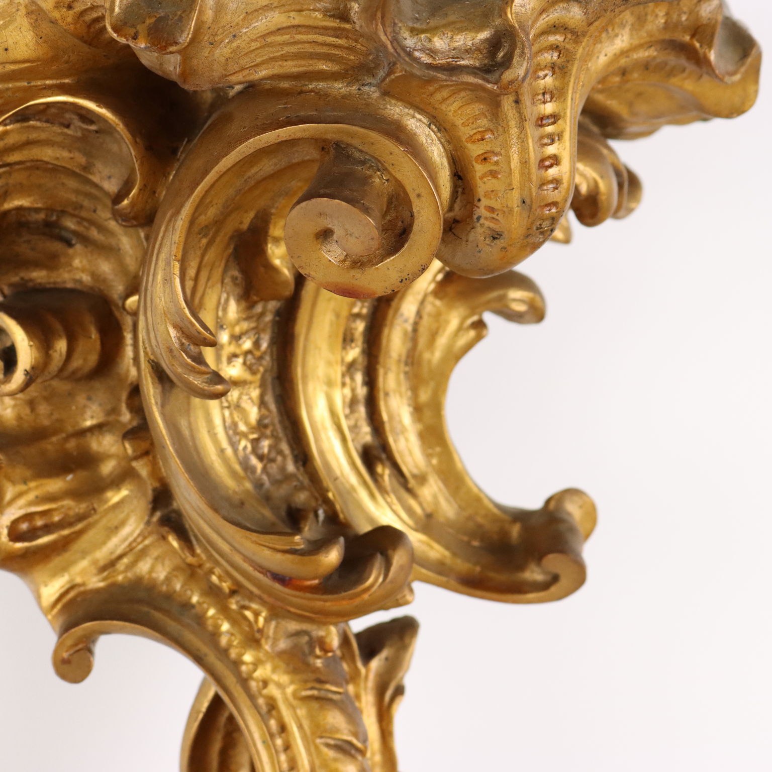 Étagère Ancienne Style Baroque Bronze Doré Italie XXe Siècle