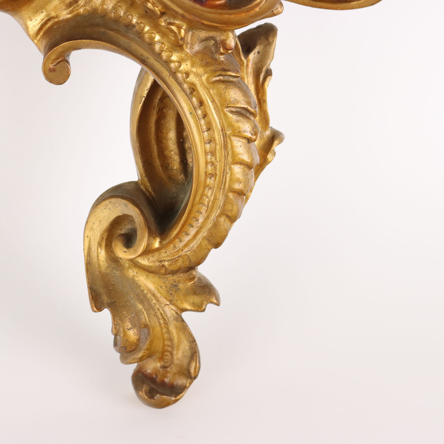 Étagère Ancienne Style Baroque Bronze Doré Italie XXe Siècle