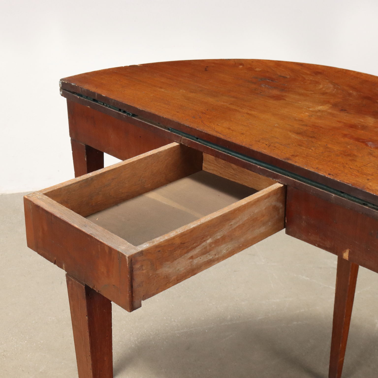 Antique Game Table Demi Lune Shaped Mahogany XIX Century